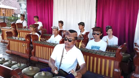 Traditional-Gamelan-Music-of-Bali-Indonesia-is-Played-in-a-Temple-Hindu-Ceremony-Balinese-People-Performing-Sacred-Arts