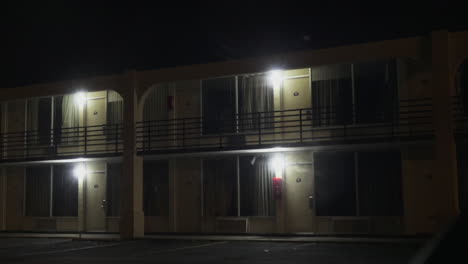 Lights-exterior-night-at-low-class-motel-hotel