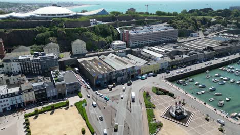 Waterfront-St-Helier-Jersey-Channel-islands-drone-aerial