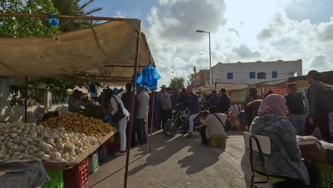 Midoun-market-of-Djerba-in-Tunisia-on-sunny-and-cloudy-day