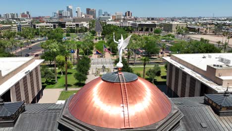 Winged-Victory-statue-on-top-of-Arizona-Capitol-copper-dome