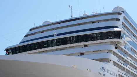 Bridge-of-the-giant-cruise-ship-MSC-Poesia-in-port-ready-to-disembark
