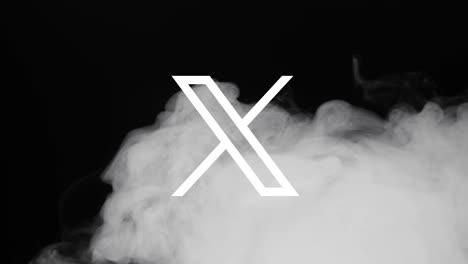 Illustrative-editorial-of-X-icon-appearing-when-white-smoke-flies-over