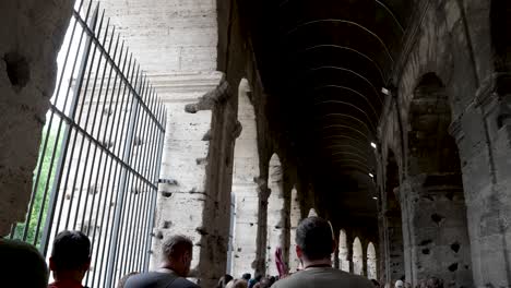 POV-Walking-Past-Spectator-Entrances-At-The-The-Colosseum-In-Rome