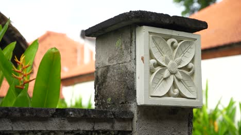 Wall-decoration-in-resort-hotel-in-Kuta-Beach-Bali-Indonesia-in-city-of-Denpasar-with-beautiful-designed-surrounding-and-garden