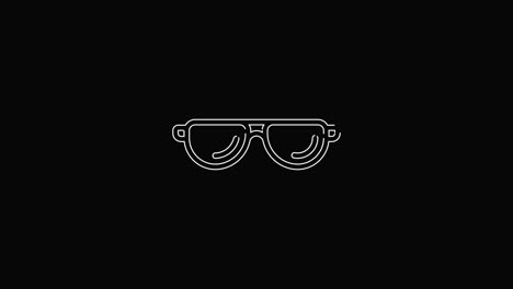 Symbole-Von-Sonnenbrillen-Und-Schuhen,-Transparenter-Hintergrund-Mit-Alphakanal