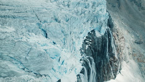 Gletscherschmelze-Aufgrund-Des-Klimawandels,-Blick-Von-Oben