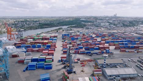 Logistic-Haina-port-in-Santo-Domingo,-Dominican-Republic