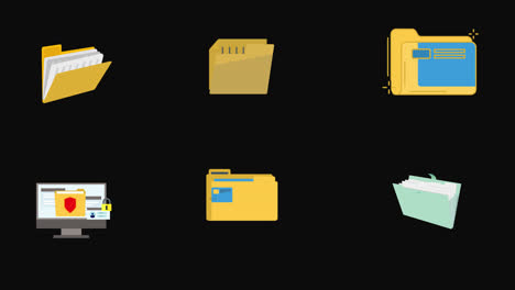 computer-Folder-Icons-Set-animation-transparent-background