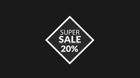 super-sale-20-percent-off-word-animation-use-for-landing-page,website,-Blog,-sale-promotion,-advertising,-marketing.-on-transparent-background-with-alpha-channel