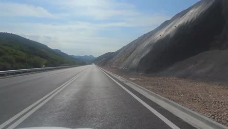 Driving-on-the-Croatian-highway-towards-the-sea