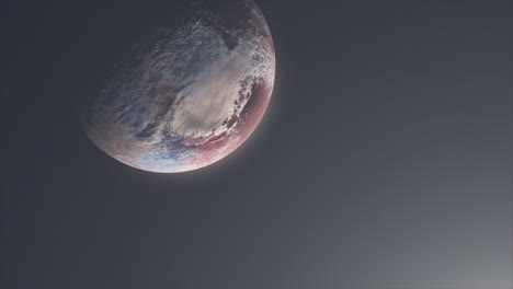 Cinematic-View-of-Dwarf-Planet-Pluto-Slowly-Rotating