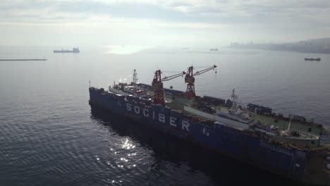 Aerial-View-Sociber-Floating-Dock-In-Valparaiso-Port