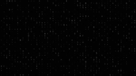 Digital-animation-of-fonts-making-the-code-effect,-blinking-in-matrix-style,-slow-matrix-rain-effect-on-dark-background,-digital-world-and-data-concept