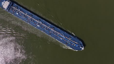Blue-Barge-River-Journey:-Aerial-View-from-Wekendam-to-Antwerpen