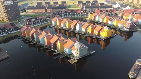Drone-footage-of-the-Reitdiep-haven-in-the-city-centre-of-groningen