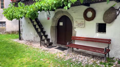 Birth-house-of-Slovenian-poet-Simon-Gregorcic-in-Vrsno-village,-Slovenia