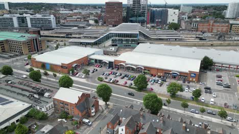 Aldi-supermarket-Reading-UK-drone,aerial