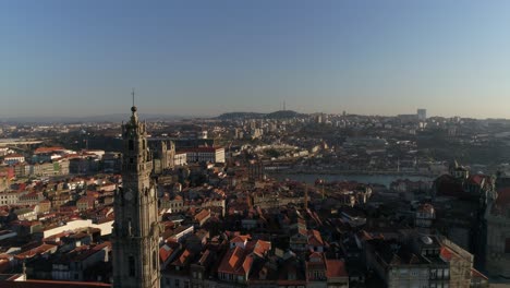 Torre-dos-Clérigos-and-City-of-Porto,-Portugal