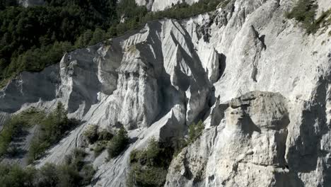 Aerial-View-Of-Cliffs-At-Ruinaulta,-Switzerland