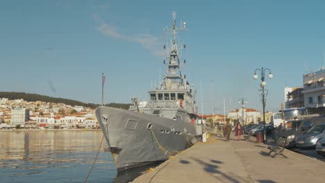 HMC-Valiant-patrol-boat-operated-by-Frontex-Moored-in-harbor