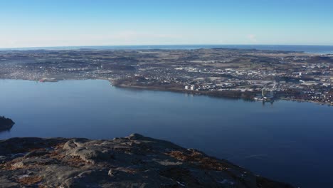Aerial-from-Dalsnuten-towards-the-city-of-Sandnes-in-Rogaland-Norway