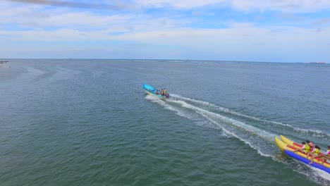Aerial-view-with-drone-of-the-banana-boat-on-Veracruz,-Mexico