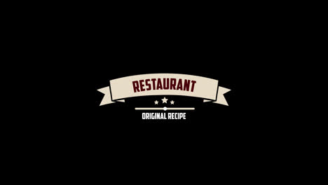 restaurant-original-recipe-word-animation-motion-graphic-video-with-Alpha-Channel,-transparent-background-use-for-website-banner,-coupon,-sale-promotion,-advertising,-marketing