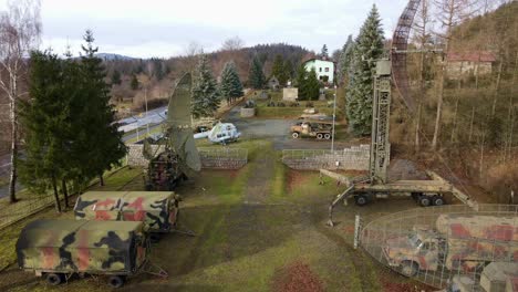Flying-a-drone-over-an-military-open-air-museum-in-Poland
