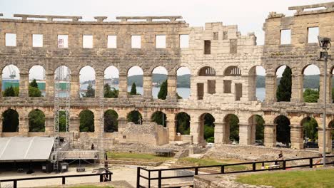 Inside-the-remains-of-the-Arena-of-Pula-in-Northwestern-Croatia