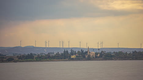 Wind-power-generators,-windmills,-on-a-hill