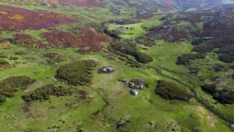 Aerial-drone-pullback-of-sierra-segundera-grassland-plains-zamora-spain