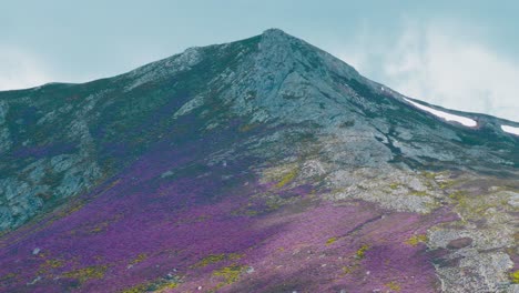 Prominent-mountain-peak-and-hillslope-side-of-pena-corneira-spain