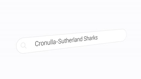 Typing-Cronulla-Sutherland-Sharks-on-the-Search-Box