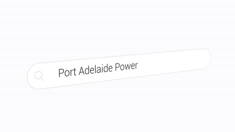 Typing-Port-Adelaide-Power-On-Computer-Search-Box---Australian-Football-Team