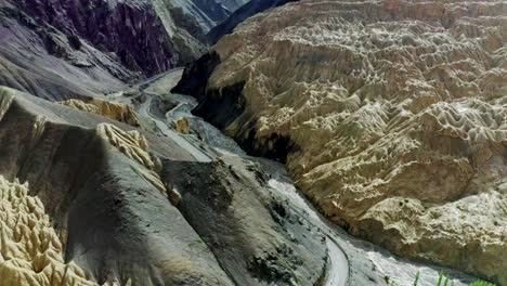 Aerial-scene-showing-the-road-to-Leh-and-Kargil-passing-through-the-dangerous-mountains-which-have-been-washed-away-by-the-flow-of-rainwater-during-monsoon