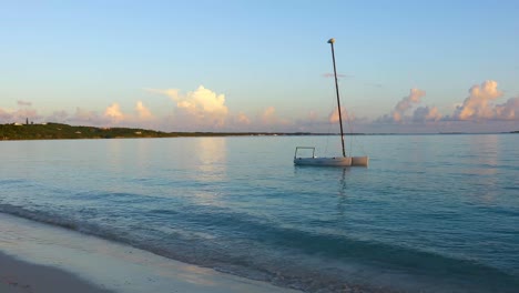 Static-footage-of-Sailboat-in-Hoopers-bay-in-Exuma-in-the-Bahamas