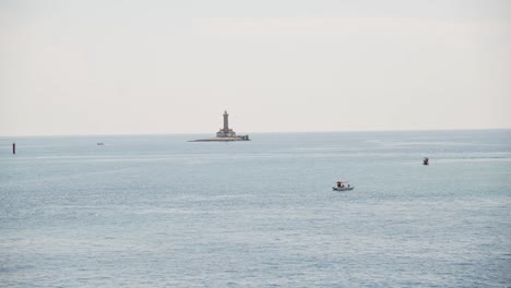 Lighthouse-Porer-at-Premantura,-Croatia-in-Adriatic-Sea