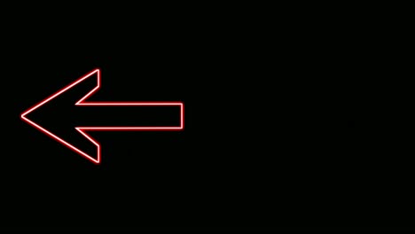 Left-Arrow-neon-modern-animation-on-black-background-,turn-left-sign-or-entrance,-exit-modern-symbol