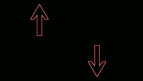 Double-Arrow-neon-modern-animation-motion-graphics-on-black-background