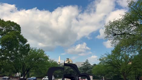 Washington-Monument-In-Washington-D.C.,-USA---Washington-National-Mall,-Vereinigte-Staaten-Von-Amerika-4k