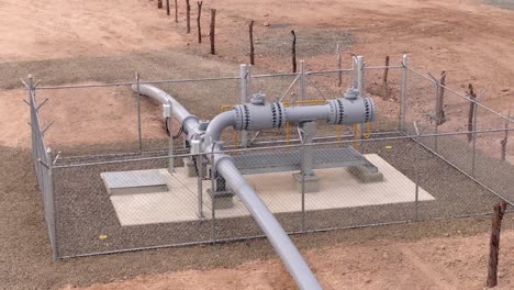 Fenced-Gas-Pipeline-junction-at-thermal-power-plant