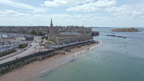 Saint-Malo-Intra-Muros-historical-centre-and-Grand-Be-island-in-summer-season-in-France