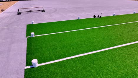 artificial-turf-installed-at-grayson-county-high-school-in-independence-virginia-aerial-tight-shot