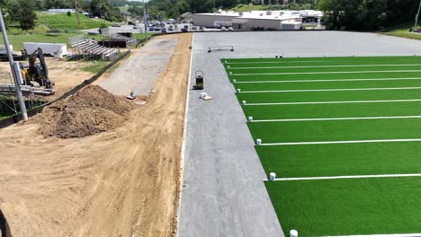 aerial-install-of-artificial-turf-at-grayson-county-high-school-in-independence-virginia