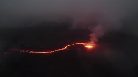 counter-clockwise-drone-shot-of-the-litli-hrutur-volcano-in-iceland-with-fog-and-smoke