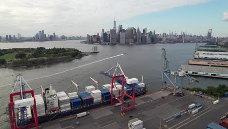 New-York-City-skyline-with-industrial-shipping-yard-in-foreground