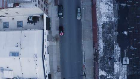 Aerial-Drone-Top-Down-View-WIlliamsburg-Brooklyn-Streets-during-Covid-Lockdown-New-York