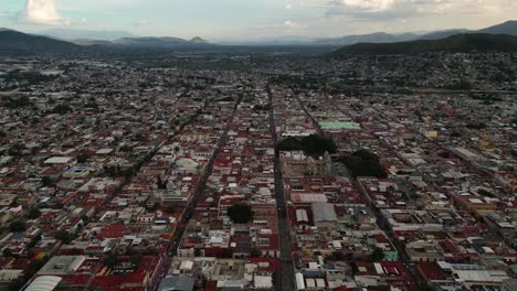 Aerial-Oaxaca,-panoramic-views-of-the-city-and-Mountains