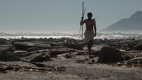 Erste-Indigene-Südafrikanische-Küstenbevölkerung,-Strandloper